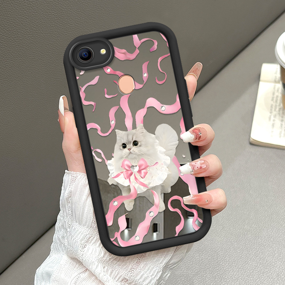 Casing Hp Untuk OPPO F5 Plus Youth Cermin Softcase Case Phone Kesing Mode Kucing 8507 JZ