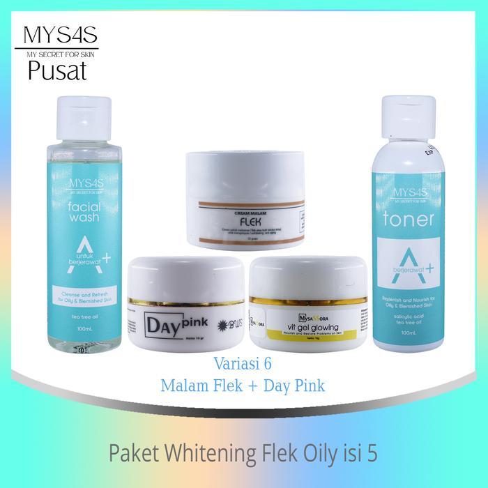gss MySAS Skincare Paket Whitening Flek Oily isi 5