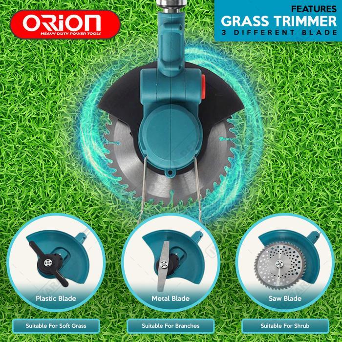 988e- 21V Mesin Potong Rumput Orion Cordless Grass Trimmer Pemotong Rumput