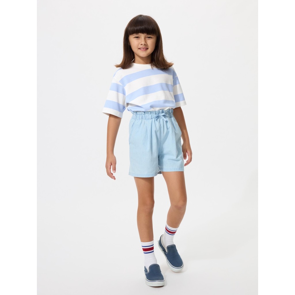Uniqlo GIRLS Celana Pendek Rileks Chambray