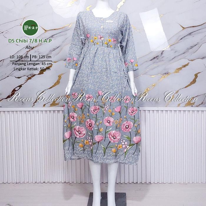sbcx- Batik H.A.P Daster Chibi Lengan 7/8 Daster Panjang Semata Kaki Tali Pinggang Busui 3