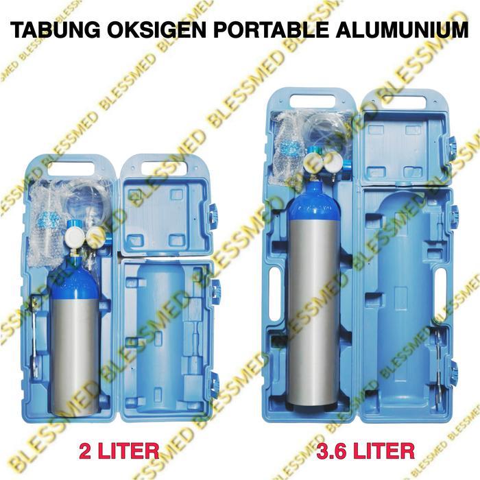 Tabung Oksigen Alumunium Portable Travelling 2 L (Liter)