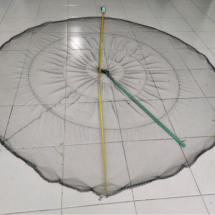 Jala Lempar 2 Meter Bahan Nilon/ Benang, Jala Ikan , Jala Lempar, Jala Sungai Lubang Jari Kelingking