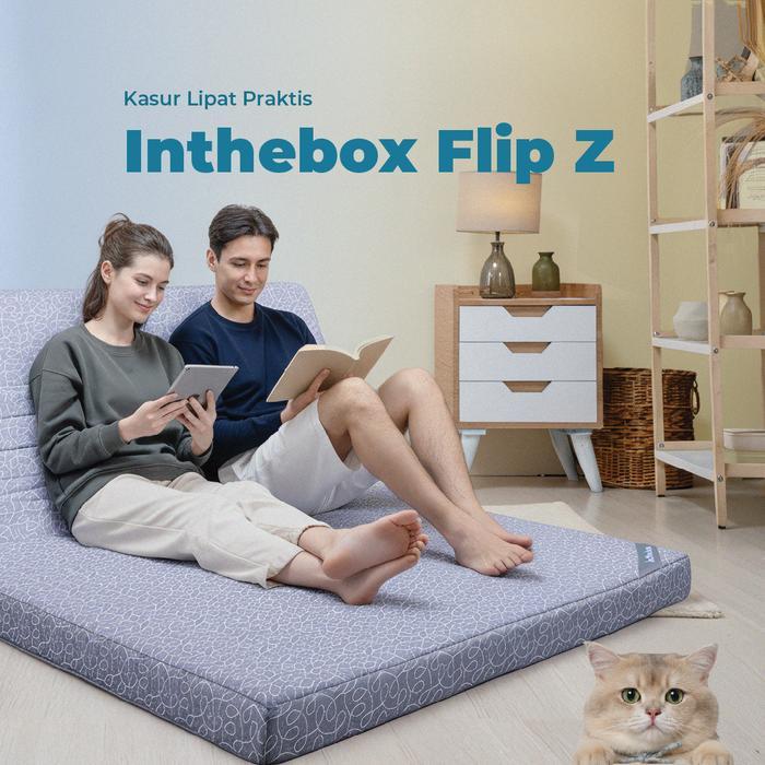 Kasur Lipat Lantai In The Box Flip Z - Gratis Bantal & Tas Kasur Lipat