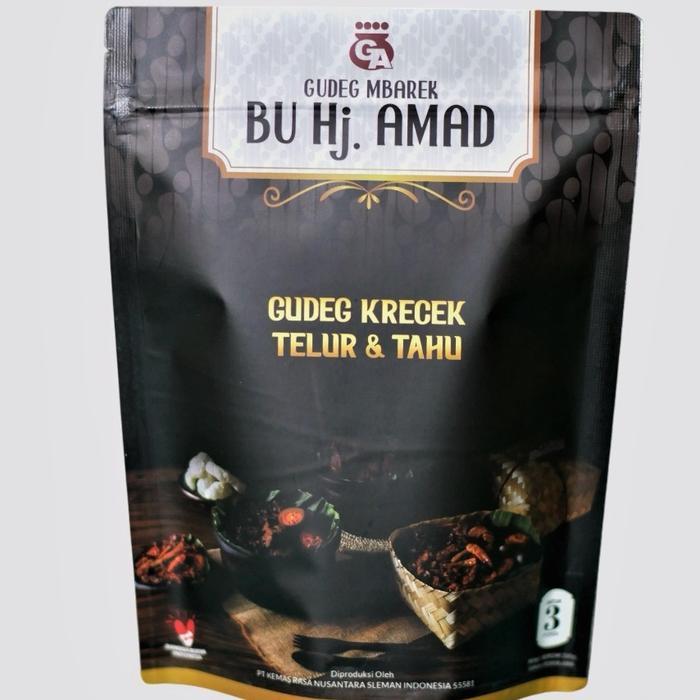 Gudeg Mbarek Bu Hj. Amad Telur & Tahu kemasan pouch 300 gram siap makan