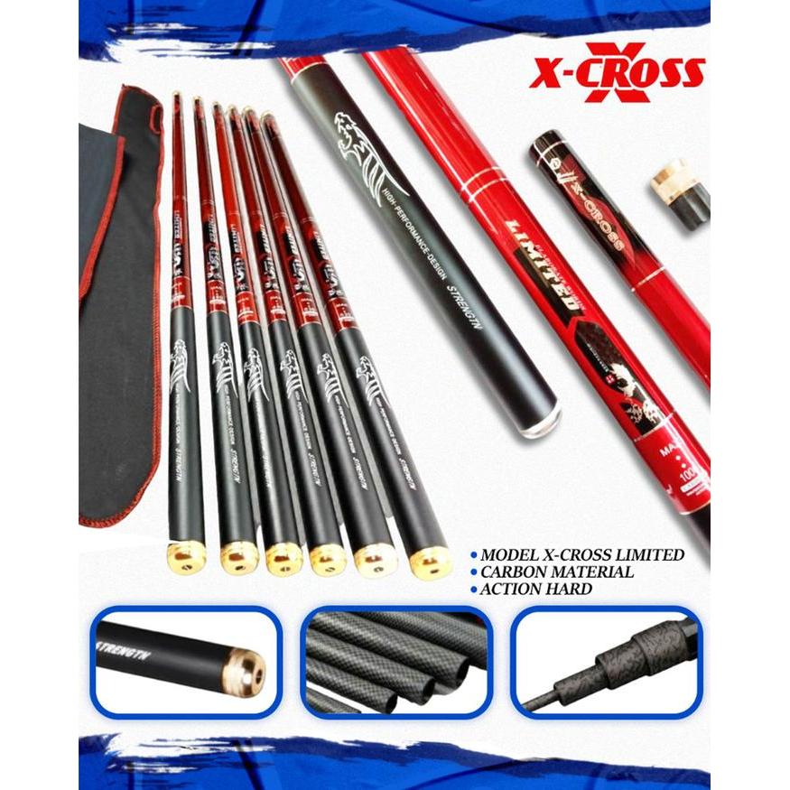 Joran tegek XCross Limited dan Hydra Sage Murah 360cm 450cm 540cm
