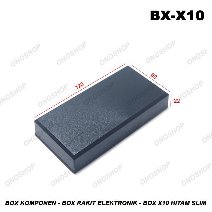 New- Box Komponen - Box Rakit Elektronik - Box X10 Hitam Slim