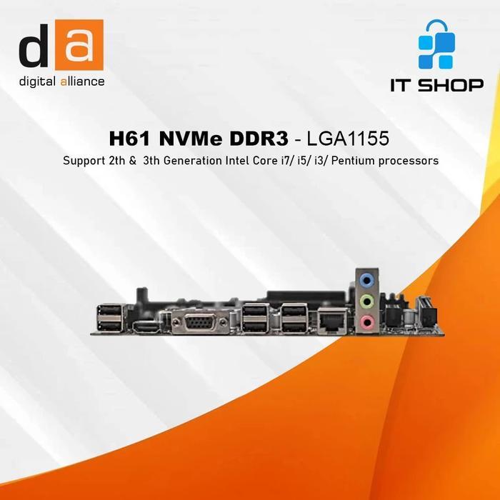 DIGITAL ALLIANCE MOTHERBOARD H61 NVME DDR3 - LGA1155