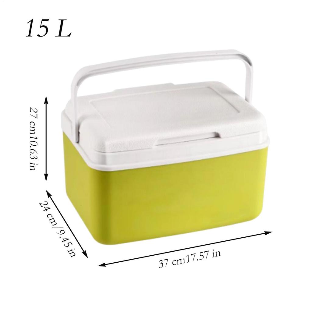 Chiller Box Hard Insulated Cooler Lunch Box With Handle 15L Capacity Beverage Chiller Outdoor
