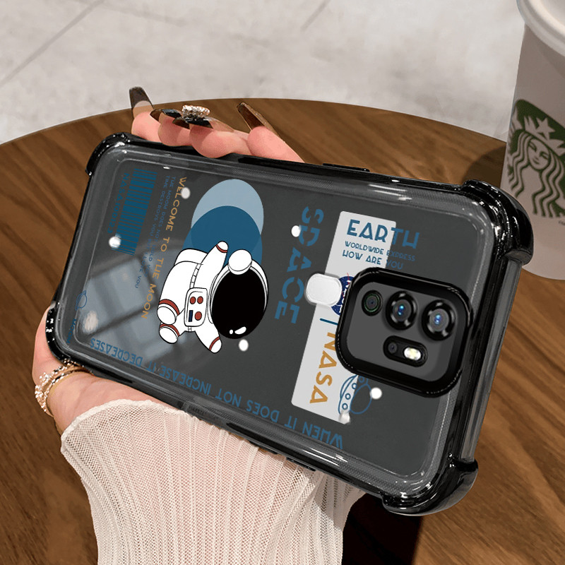 Casing Hp untuk OPPO A5 2020 A9 2020 A11 A11x Case Astronot NASA Kasing Bumper back Cover Cesing Air