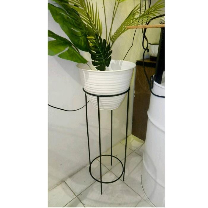 Standing Pot / Standing Planter D:25 T:70Cm Besi 8 Mm / Rak Bunga Besi / Rak Besi Original