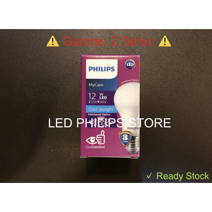 News Lampu Bohlam LED Philips 12 Watt Putih/Cool Day Light 12W 12Watt 12 W
