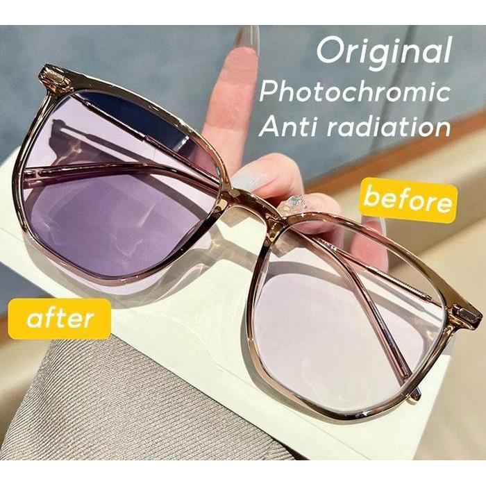 Kacamata Anti Radiasi Photocromic Fashion Untuk Wanita Pria Kacamata Optik Komputer