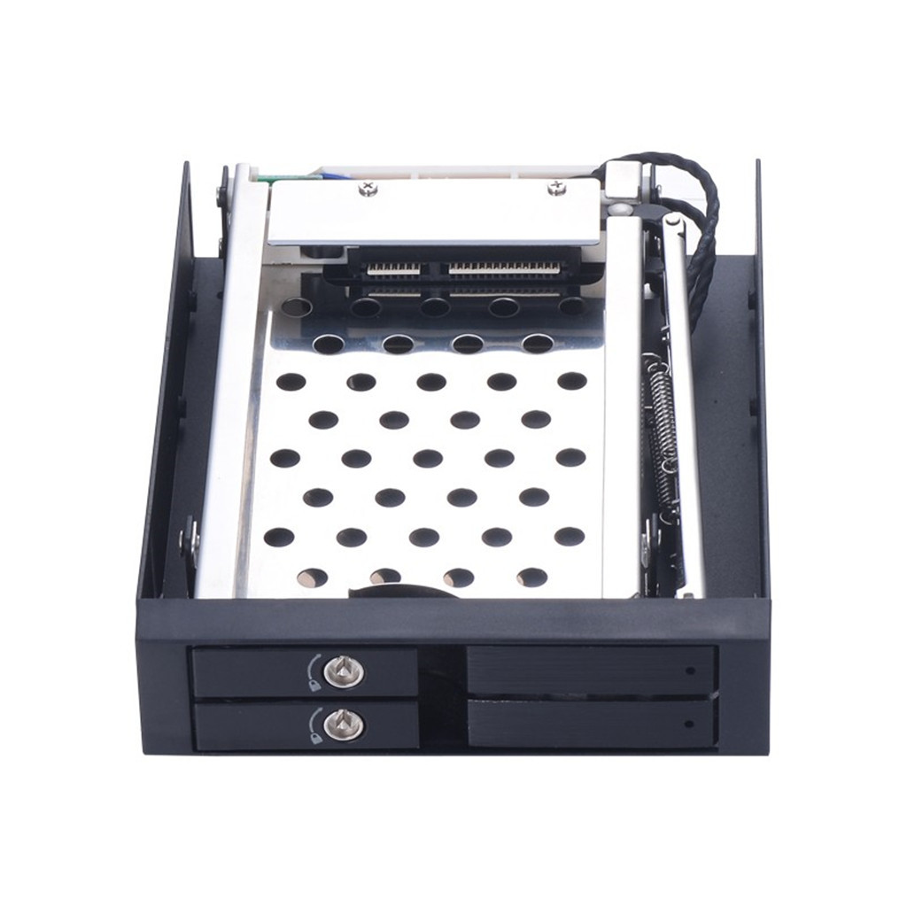 Aluminum 2 X 2.5 Sata Tray-Less Hot Swap Ssd Hdd Mobile Rack For