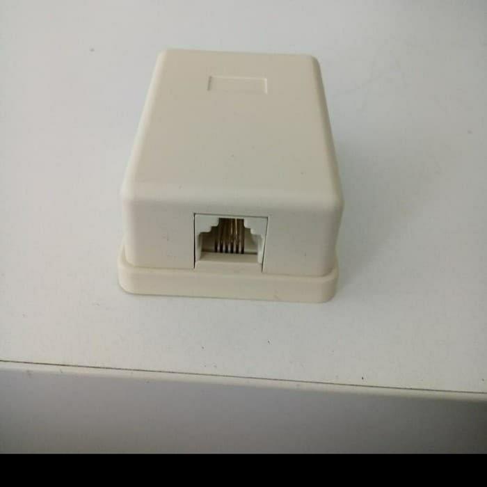 News Roset Telepon rj 11/ Rosette / Box Terminal 1 Lubang RJ11 telfon tlp