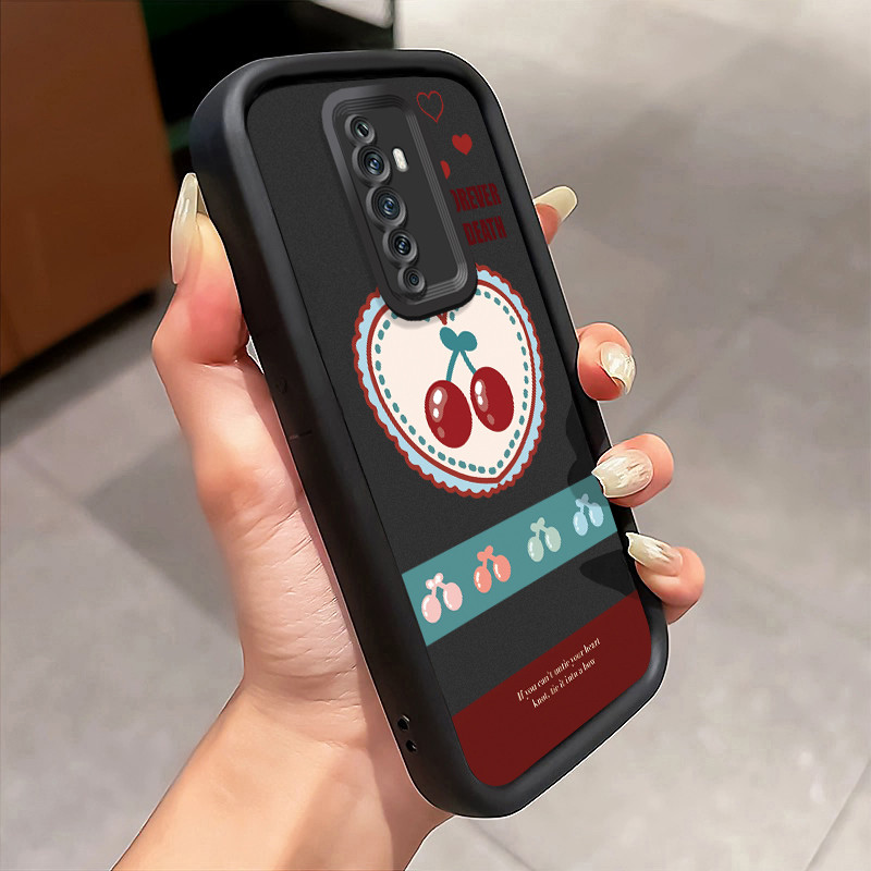 Casing Hp Untuk OPPO Reno 2F Reno 2Z Reno2 F Reno2 Z Case Casing Cherry cinta pola Kasus HP Tangga L