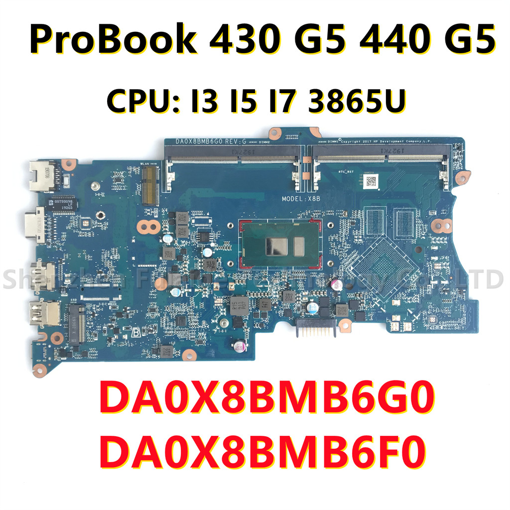 For Hp Probook 430 G5 440 G5 Laptop Motherboard I3 I5 I7 3865U Cpu