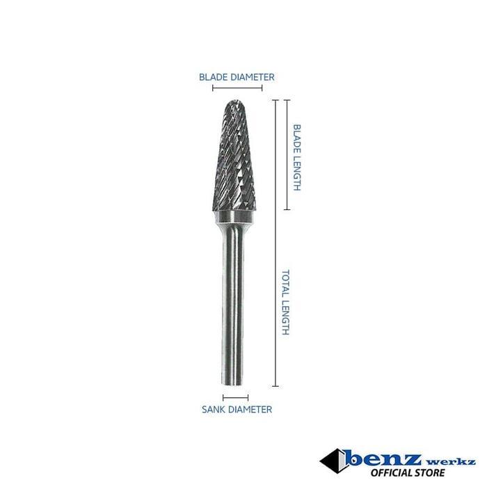 aiw25l- Lx1025 Mata Tuner 10 Mm / Tungsten Rotary Files Burr Benz Werkz