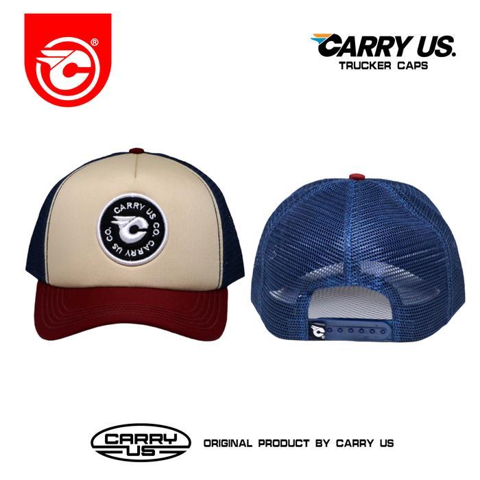 05kq- Carry Us Topi Trucker Original Bahan Lotto Nyaman Adjustable Untuk Kegiatan