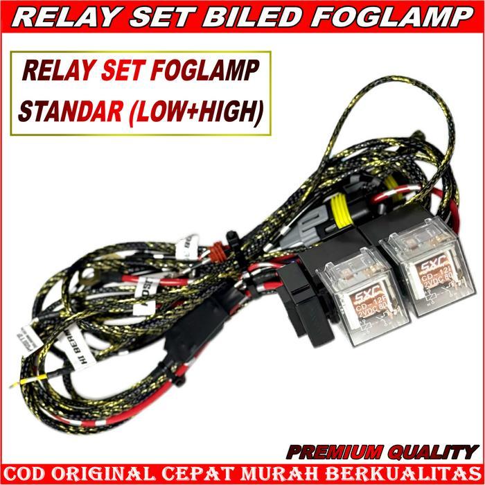 ORIGINAL PREMIUM KABEL RELAY SET BILED FOGLAMP UNIVERSAL MOBIL AUTO OFF DEVIL EYE