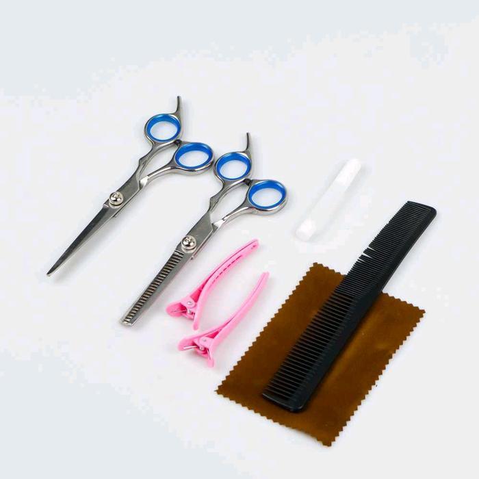 w6ph- Set Gunting Rambut Salon Barbershop Alat Potong Rambut Satu Set