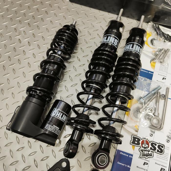 Shock Tabung Ohlins PI Black Series Front & Rear Vespa GT Series GTS GTV