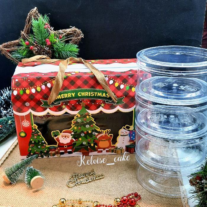 Promo ( Isi 5 Box / @ 14.000 )Box/Dus Christmas/Natal Isi 4 Toples 500 Gram Ukr 29 Cm X 15 Cm X19 Cm