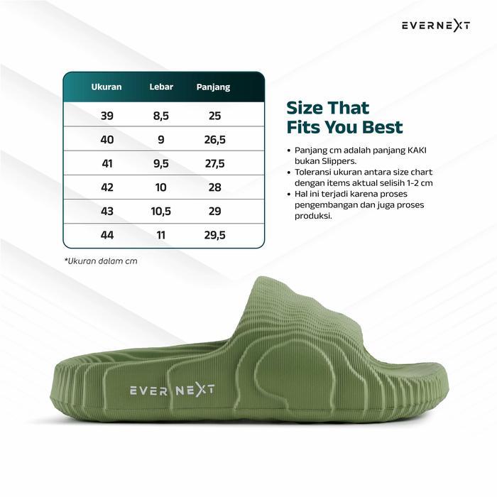 EVERNEXT - Sandal Slippers Pria Frenzy Slip On Slippers Sandal Pria Wanita Sandal Slide Evernext
