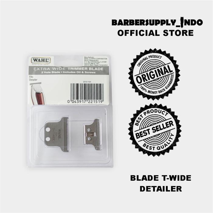 czdc- Mata Pisau Wahl Detailer T Wide Ori Usa / Wahl Balde Detailer T Wide