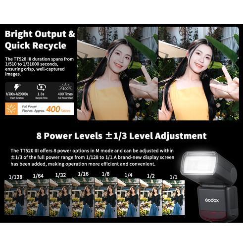 Godox Tt520 Iii Speedlite Universal Tt520Iii Flash Studio Mini Tt 520 Iii/Tt520 Iii/Godox Tt520 Iii
