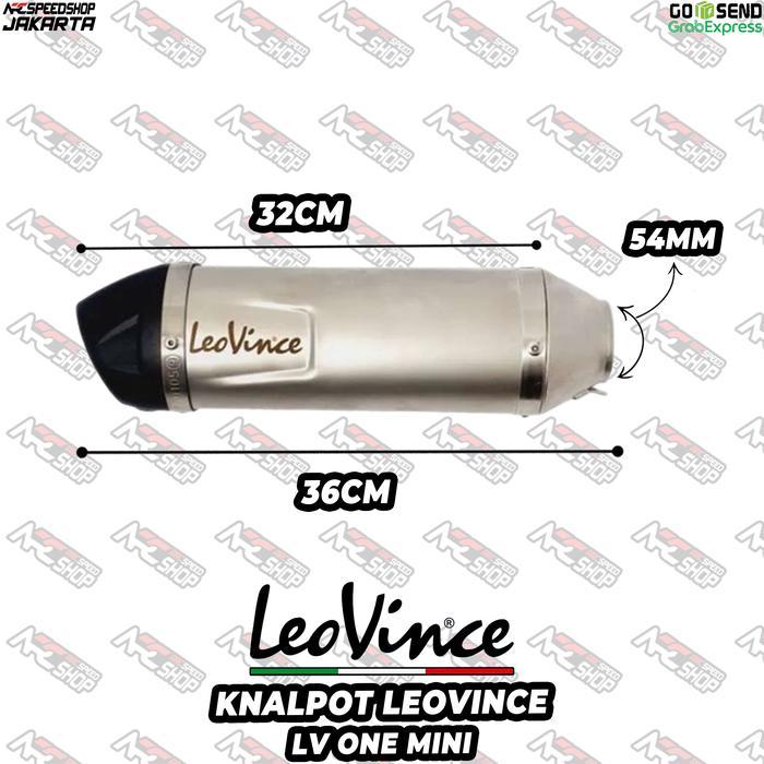 Knalpot Leovince LV One Mini Silencer Knalpot Only Universal INLET 54MM