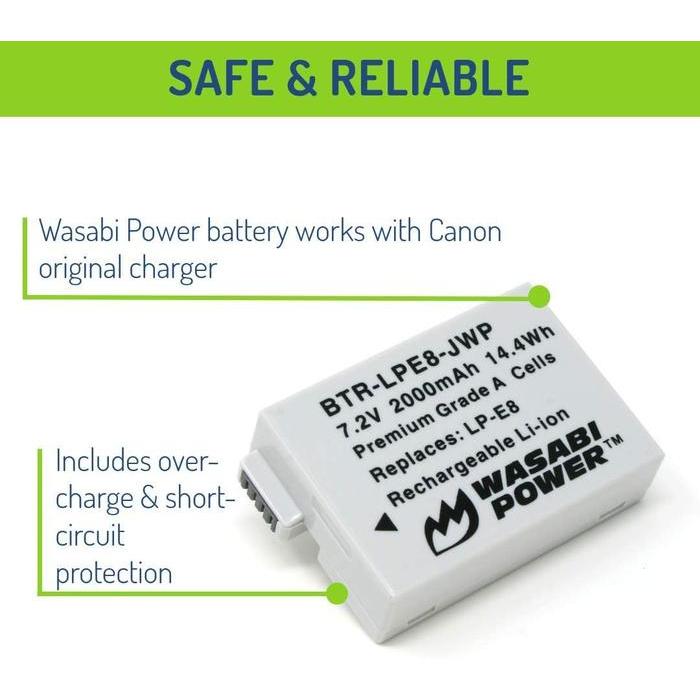 yn99f- Wasabi Power Battery For Canon Lp-E8 Lpe8 Lp E8 Baterai Eos 550D 600D 650D 700D Eos