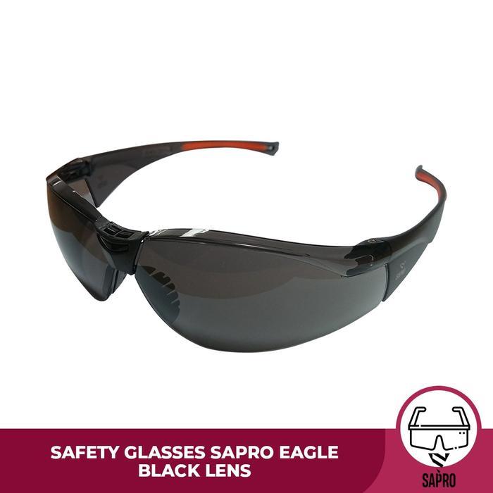 Kacamata Safety Hitam SAPRO Eagle Safety Glasses Black Lens