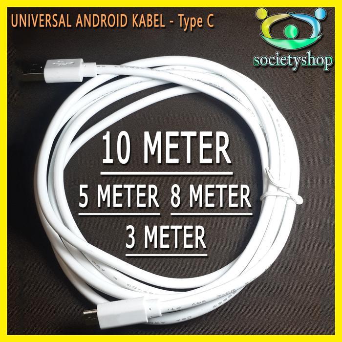 Kabel Hp Universal 3 5 8 10 Meter Charger USB C Cable Cas Tipsi Type C