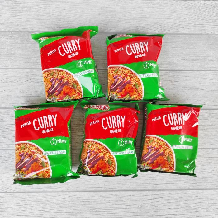 Mamee Mie Instant Vegetarian Curry Vegan 1 Pak isi 5 Bungkus
