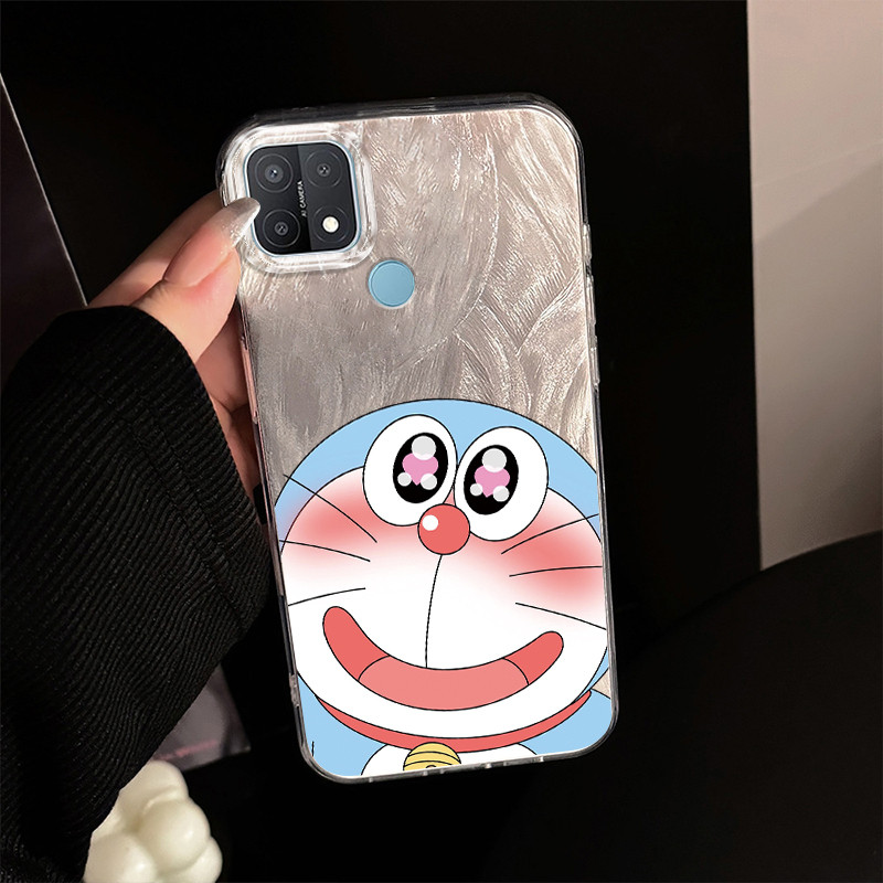 Casing Hp Untuk OPPO A15 A15s A35 Case Casing pola Kucing Biru Kasing HP Cesing Silikon Softcase bul