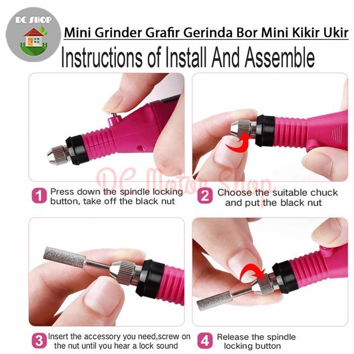 Mesin Mini Grinder Grafir Bor Gerinda Kikir Ukir Gerinda Mini Portable