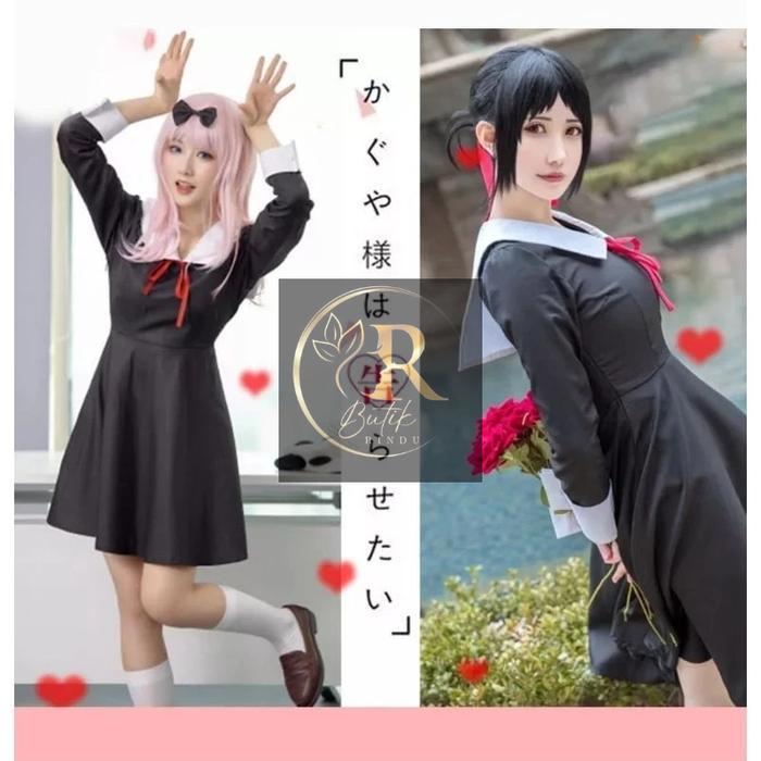 BUTIK RINDU (KOSTUM COSPLAY KAGUYA CHIKA) cosplay Kaguya sama love is war cosplay Chika fujiwara and