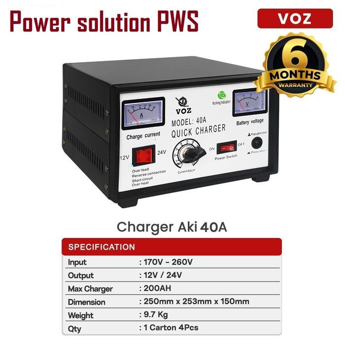 Charger Aki 40Ampere 12V dan 24V