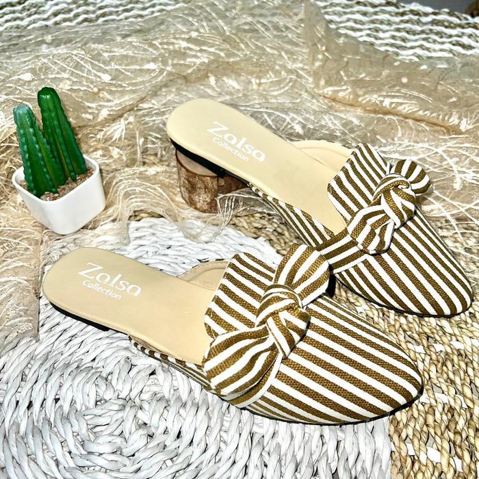 TERMURAH Zalsa Sandal Flatshoes Selop Wanita Pita Salur Shoes