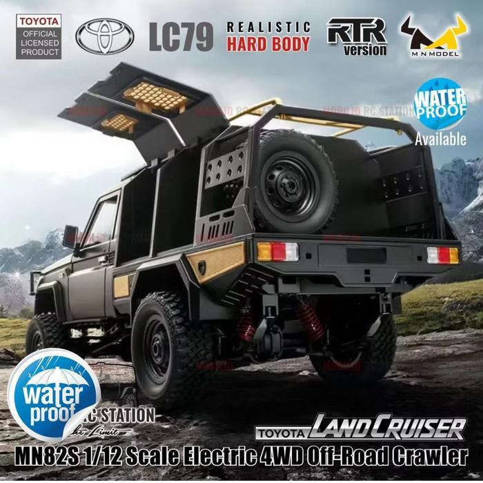 MN82S Waterproof TOYOTA LAND CRUISER LC79 Rc Adventure Crawler full propo RTR 4WD 1:12 Anti Air Ori