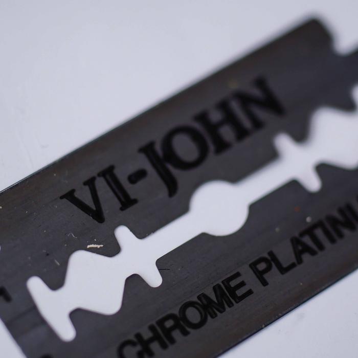 w6ph- Pisau Silet Vi-John Chrome Platinum Ori Barber Pangkas Salon Isi 20