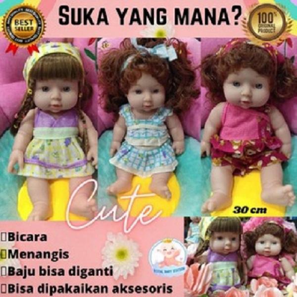 BEST SELLER BPA FREE Boneka Bayi Perempuan Reborn Bicara Menangis Cantik Vinyl Silikon Bisa Mandi