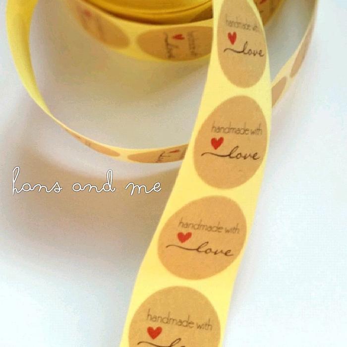 Stiker 25mm Sticker Handmade With Love
