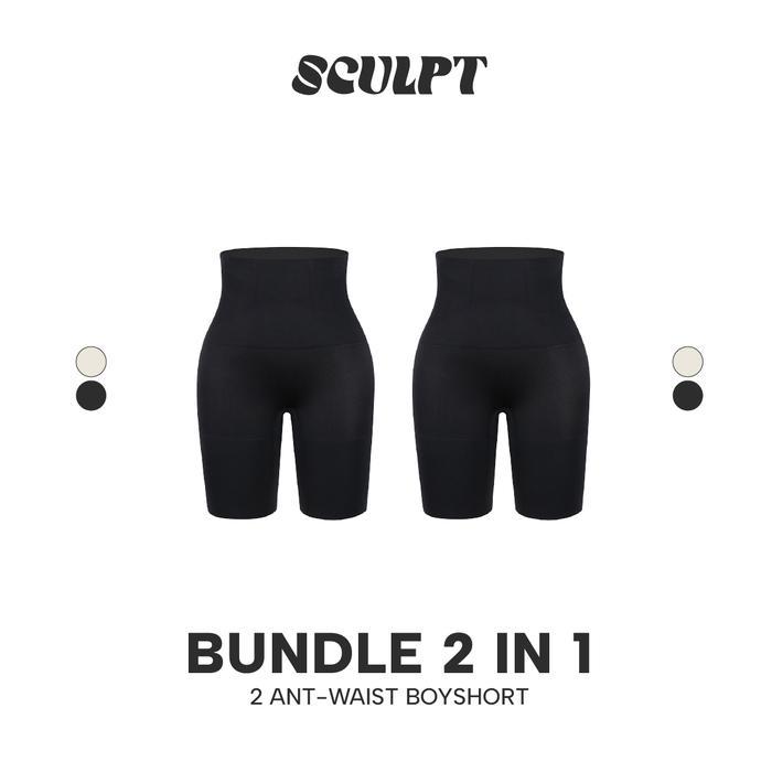 OTWARE- Bundle Sculpt 2 Ant-Waist Boyshort Korset Perut Boxer Seamless Wanita