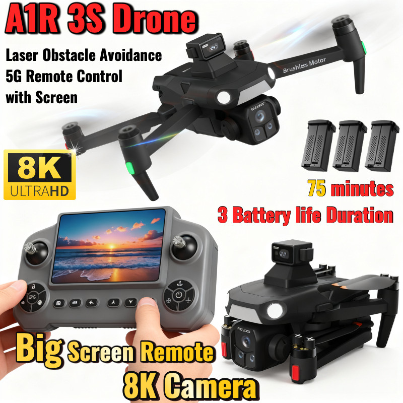 For Xiaomi A1R 3S 5G Screen-Controlled Drone with Laser 360 Obstacle Avoidance GPS Return Home 8K