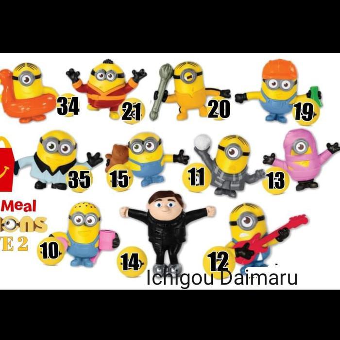 Minions happy Meal Minion Wave 2 Despicable Me Gru little king bob