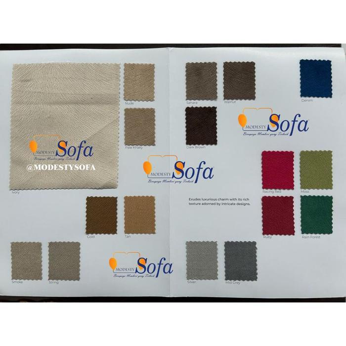 Sofa Bagus / Sofa Nimalis / Kursi Sofa Ruang Tamu Modesty 321 Seater Sienna Nimalis +Meja Retro