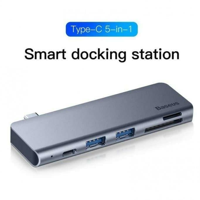 s55h- Baseus Usb C 5In1 Hub Adapter 3.0 Sd Micro Tf Pd New Macbook Air Touch