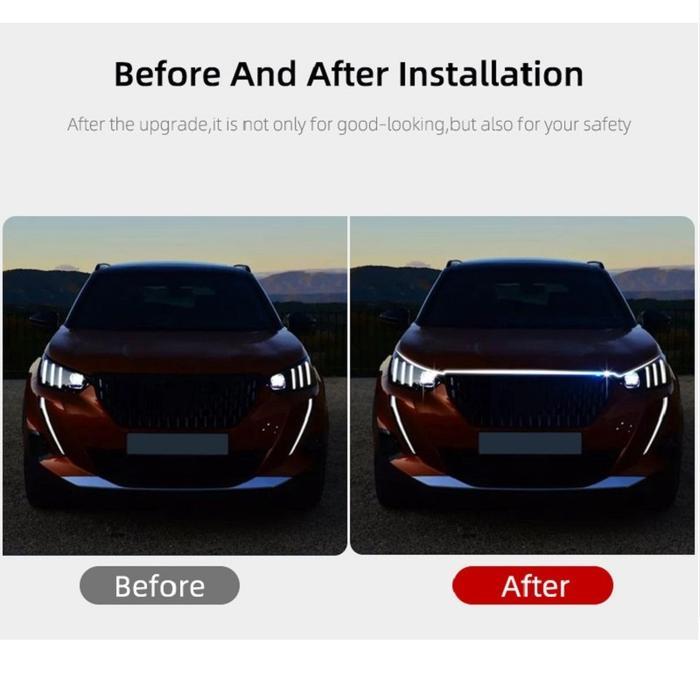 Lampu Led Drl Kap Mesin Hood Decorative Light 180Cm Welcome Light Dc 12V Ready